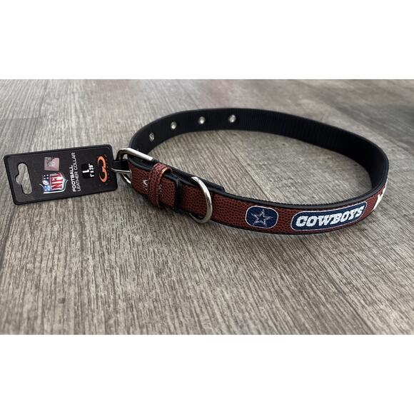 GameWear Other - NWT Vintage Dallas Cowboys Dog Collar Large GameWear Football Leather NFL